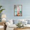 Stupell Industries Peach Surf Distressed Modern Black Framed Floater Canvas Wall Art, design by LSR Design Studio